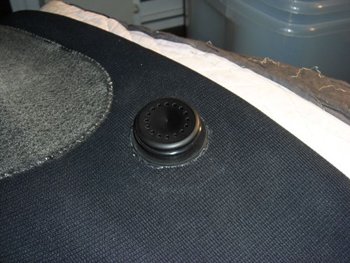 Installing a pee valve in a drysuit